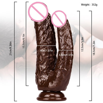 ดูดถ้วยคู่ Dildo Femme Sexshop Buttplug เลสเบี้ยน Jouet Sexuel สำหรับผู้ใหญ่ Sextoy อวัยวะเพศชายเกย์พระเจ้า Gode เร้าอารมณ์ Dick Anal Consolador
