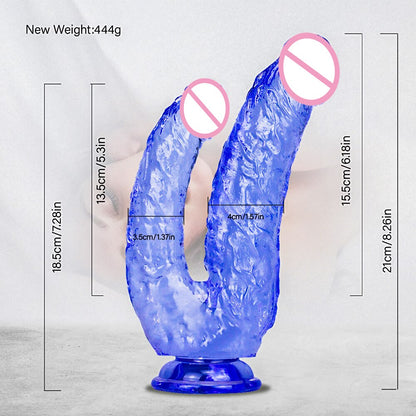Suction Cup Double Dildo Female Sexshop Butt Plug Lesbian Jouet Sexuel Adult Sex Toy Penis Gay God Gode Stimulate Dick Anal Consolador