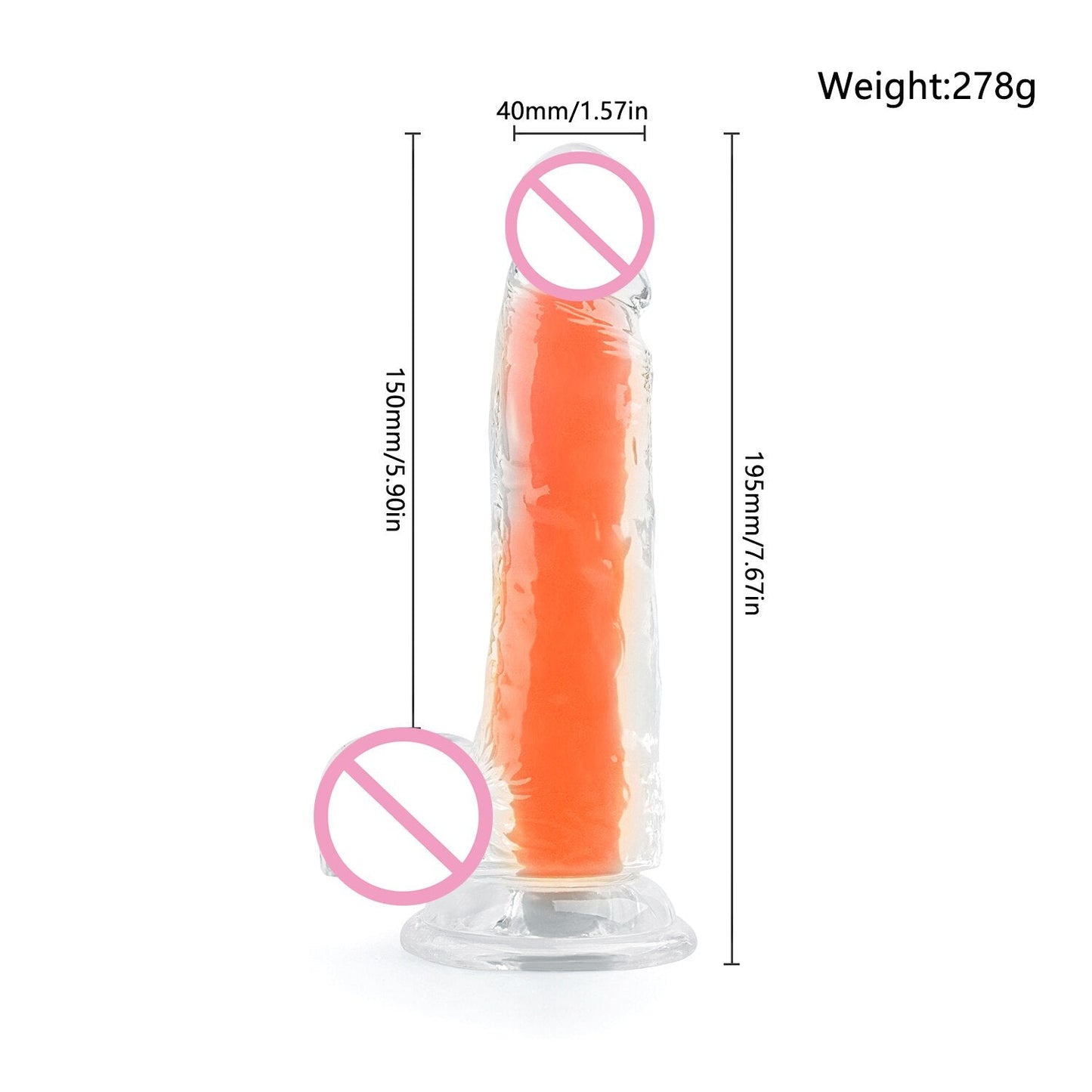 เลสเบี้ยน Dildo ดูดถ้วยสมจริง Penis สำหรับผู้หญิงช่องคลอด Clitoris Stimulator หญิง Masturbator Noctilucent เซ็กซ์ทอย