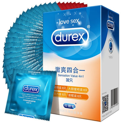 ถุงยางอนามัย Durex Ultra Thin ยางธรรมชาติ ปลอกสวมอวัยวะเพศชาย ชนิดคละ 4 แบบ เพิ่มความสุขพิเศษ หล่อลื่น ถุงยางอนามัย ของเล่นทางเพศสำหรับผู้ชาย
