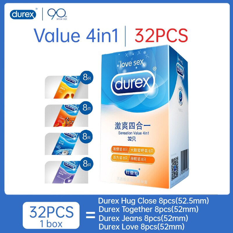 ถุงยางอนามัย Durex Ultra Thin ยางธรรมชาติ ปลอกสวมอวัยวะเพศชาย ชนิดคละ 4 แบบ เพิ่มความสุขพิเศษ หล่อลื่น ถุงยางอนามัย ของเล่นทางเพศสำหรับผู้ชาย