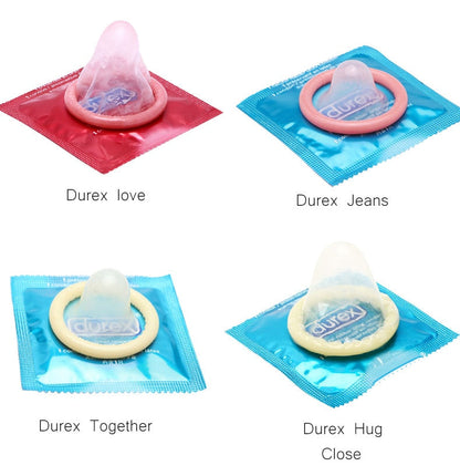 ถุงยางอนามัย Durex Ultra Thin ยางธรรมชาติ ปลอกสวมอวัยวะเพศชาย ชนิดคละ 4 แบบ เพิ่มความสุขพิเศษ หล่อลื่น ถุงยางอนามัย ของเล่นทางเพศสำหรับผู้ชาย
