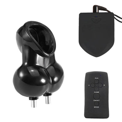 Electric Shock Glans Trainer SM Male Masturbator Scrotum Bondage Massage Chasity Cage Wireless Remote Control Sex Toys BDSM