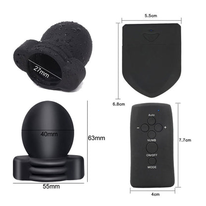Electric Shock Glans Trainer SM Male Masturbator Scrotum Bondage Massage Chasity Cage Wireless Remote Control Sex Toys BDSM