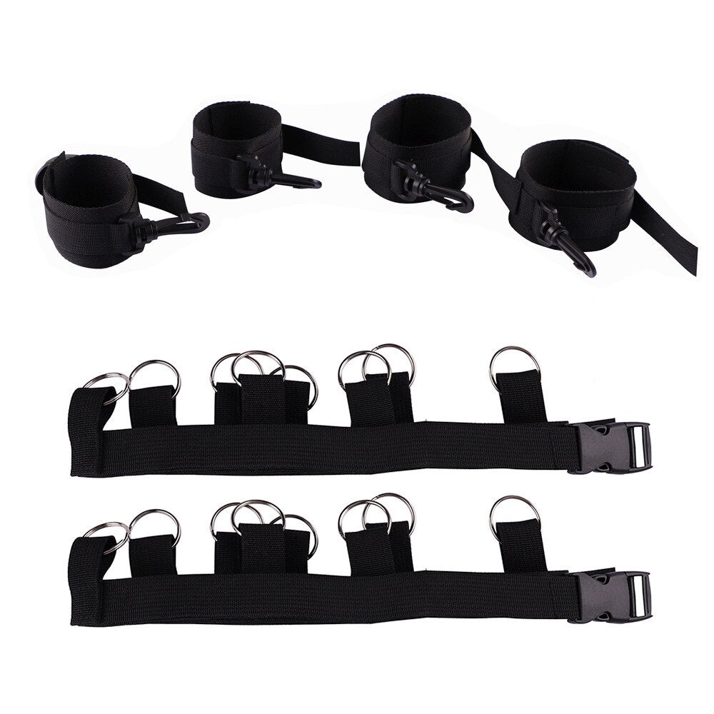 Erotic SM Adults Games Sex Toys for Women Wrists Ankle Cuffs Under Bed BDSM Bondage Restraint Nylon Sex Handcuffs