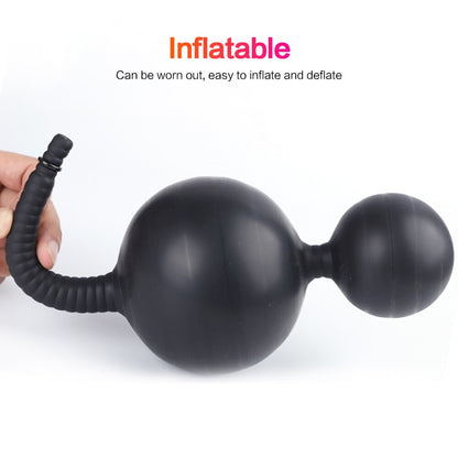 Erotic Toy Anus Expander Inflatable Butt Plug Anal Beads with Rings Man Prostate Massager Male Deep Anus Expandable Plug Sex Toy