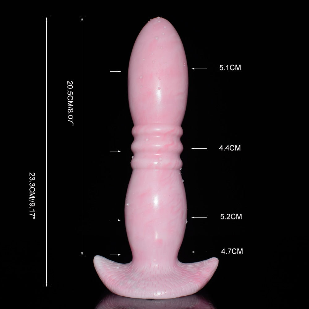 FAAK Large Pink Butt Plug with Sucker Silicone Bullet Anal Sex Toys for Woman Man Anus Massage Beads Dildos Vagina Stimulate