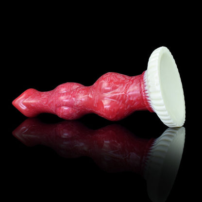 ซิลิโคนลูกปัด Sucker สีแดงขนาดใหญ่ Knot สุนัข Dildo เซ็กซ์ทอยสำหรับผู้หญิงผู้ชาย Unisex เร้าอารมณ์ผลิตภัณฑ์ Butt Plug