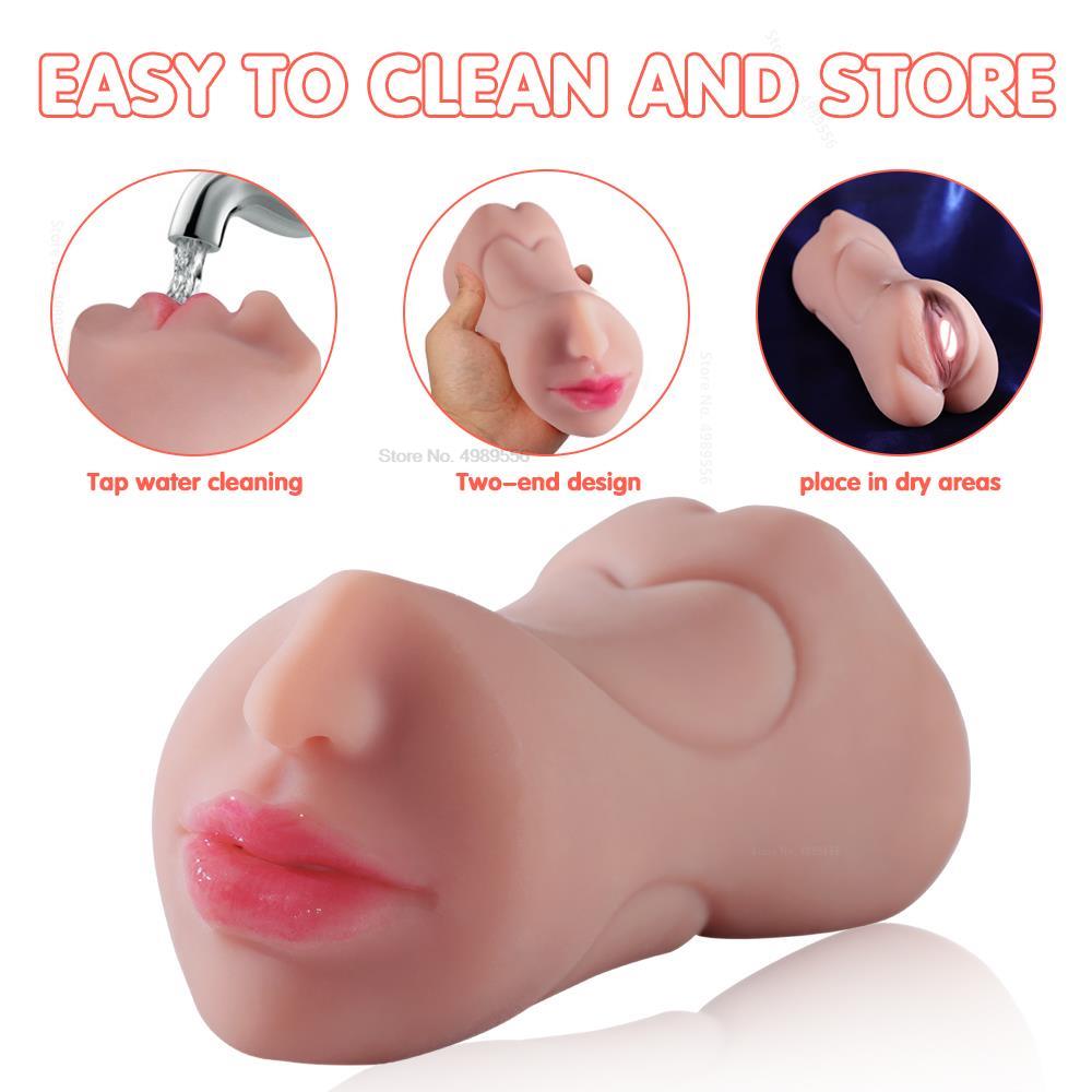 Feeling ช่องปากสำเร็จความใคร่คัพ3D Deep Throat ลิ้นชาย Masturbator เซ็กซ์ทอยสำหรับผู้ชายประดิษฐ์อุปกรณ์ช่วยตัวเองสำหรับผู้หญิง SexToy Shop