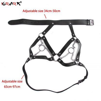 Fetish BDSM Bondage Sexy Lingerie Underwear Collar Body Harness Sex Toys Dresses for Women Couples Adults Belt Chain Slave 18+