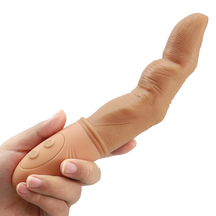 Efficient Finger Vibrator for Women G Spot Clitoris Massager Heating Silicone Finger Dildo Masturbator Adult Toys