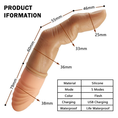 ที่มีประสิทธิภาพ Finger Vibrator สำหรับผู้หญิง G Spot กระตุ้นช่องคลอดเครื่องนวดความร้อนซิลิโคนนิ้วมือ Dildo Masturbator ของเล่นสำหรับผู้ใหญ่