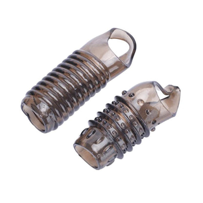 Flexible Penis Extender Sleeve Condoms Thread Penis Sleeve Extension Scrotum Ring Sex Toys Delay Ejaculation Cock Ring Sex Toy