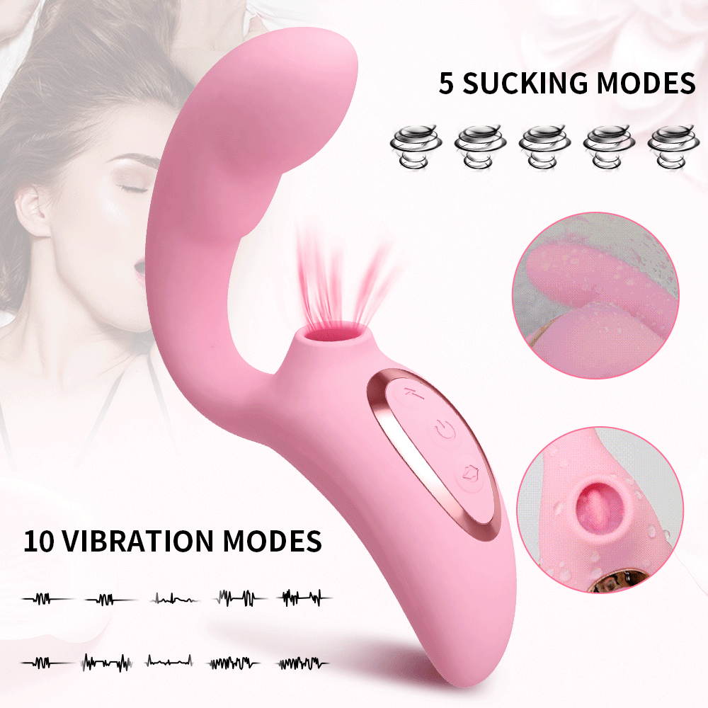 G Spot clitoral sucking vibrator dildo เครื่องกระตุ้นจุด G และคลิตอริสแบบดูดสั่น พร้อมเครื่องนวดทวารหนัก 5 + 10 โหมด ของเล่นทางเพศสำหรับผู้ใหญ่สำหรับผู้หญิงและคู่รัก