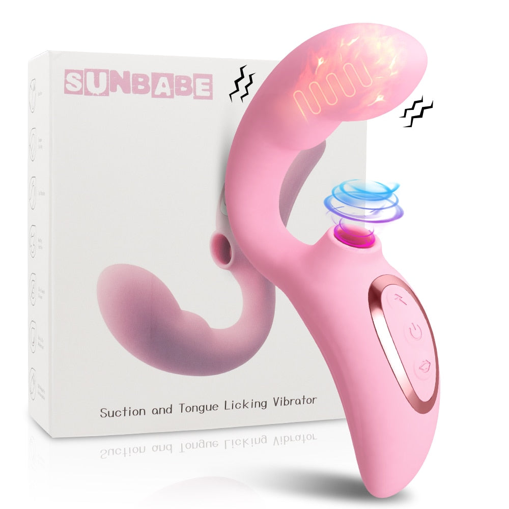 G Spot clitoral sucking vibrator dildo เครื่องกระตุ้นจุด G และคลิตอริสแบบดูดสั่น พร้อมเครื่องนวดทวารหนัก 5 + 10 โหมด ของเล่นทางเพศสำหรับผู้ใหญ่สำหรับผู้หญิงและคู่รัก