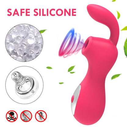 เครื่องสั่นคลิตอรัลเครื่องดูดช่องคลอดดูด G Spot สำหรับผู้หญิงอุปกรณ์กระตุ้นหัวนมสูญญากาศเซ็กซ์ทอยสำหรับผู้ใหญ่ผู้หญิง