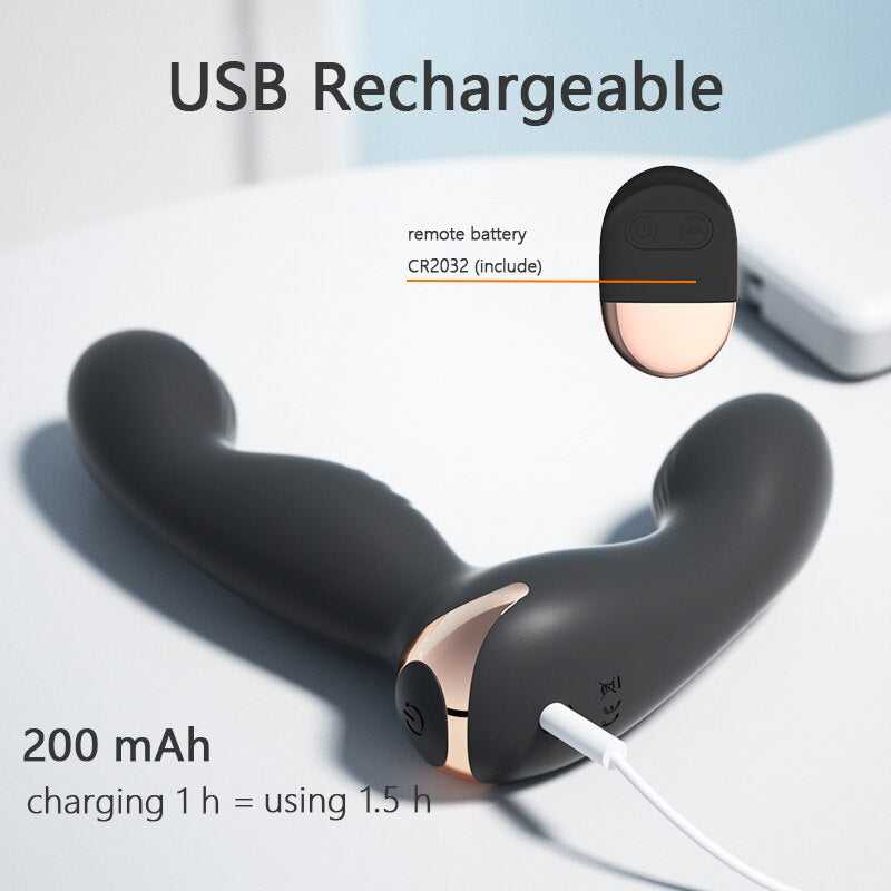 Gelugee Anal Plug Vibrator Prostate Massager ซิลิโคนเพศของเล่นสำหรับผู้ชาย Butt ปลั๊กรีโมทไร้สาย10โหมดเกย์เซ็กซี่ผลิตภัณฑ์