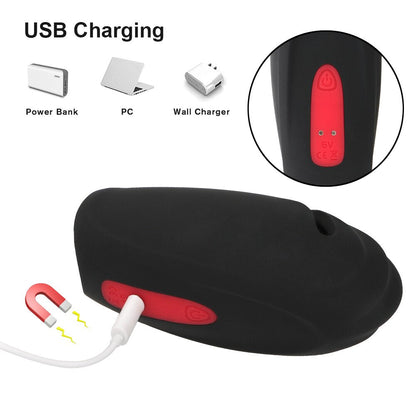 Glans Massager Blowjob Strength Stamina Training Male Masturbator 9 Modes Penis Cock Trainer Sex Toys for Men Strong Vibrator