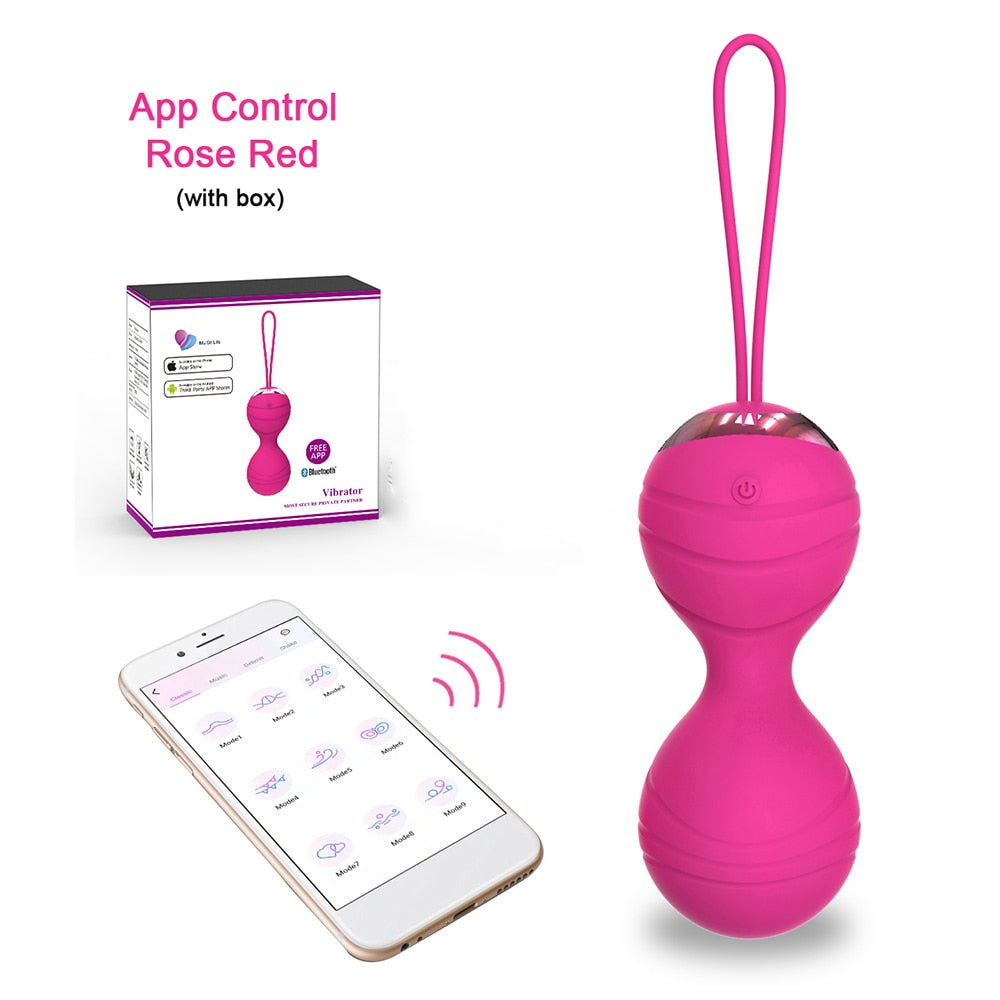 APP Remote Control Drawstring Vibrating Egg Striped Vibration Shrinking Ball Masturbation Massager Vibrator Sex Toys for Women