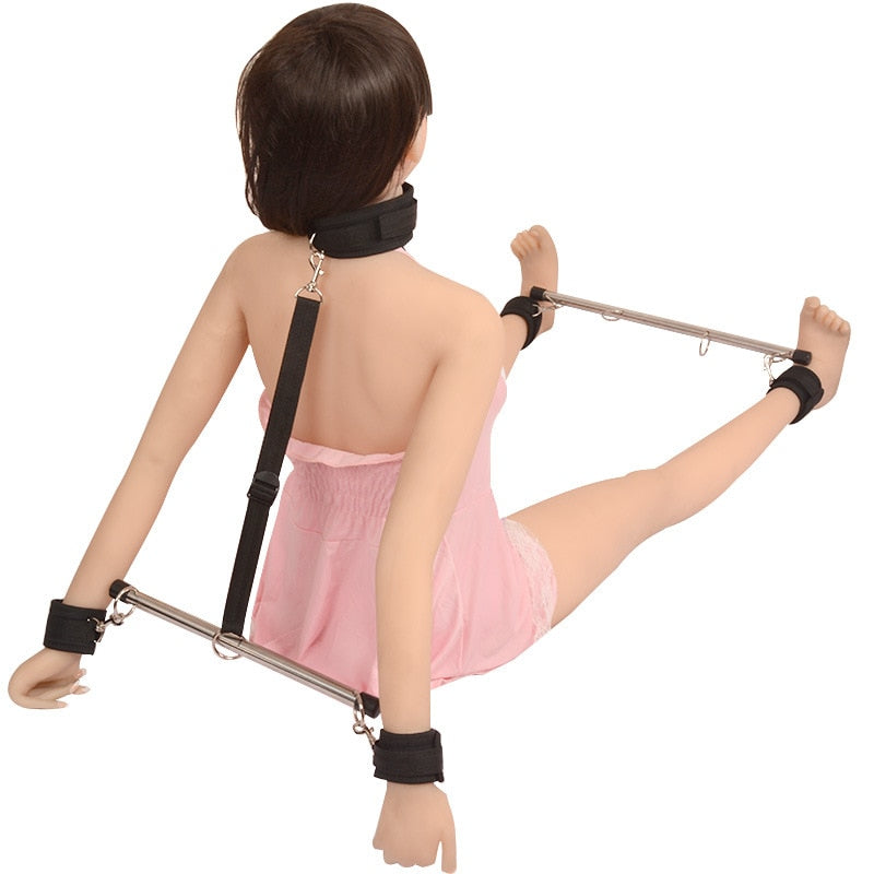 อุปกรณ์ทางเพศสำหรับผู้หญิง ชุดรัดและพัน BDSM ปลั๊กบัทท์โลหะ เข็มขัดรัดไนลอน กุญแจมือเหล็ก ของเล่นผู้ใหญ่เพื่อความรัก