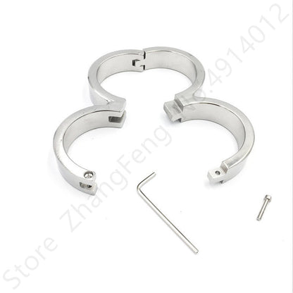 Heavy Stainless Steel Handcuffs Ankle Cuff Bondage BDSM Fetish Adult Sex Toys for Woman Screw Sex Toy Bundle Sex Shop China 18+
