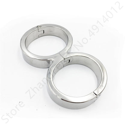 Heavy Stainless Steel Handcuffs Ankle Cuff Bondage BDSM Fetish Adult Sex Toys for Woman Screw Sex Toy Bundle Sex Shop China 18+