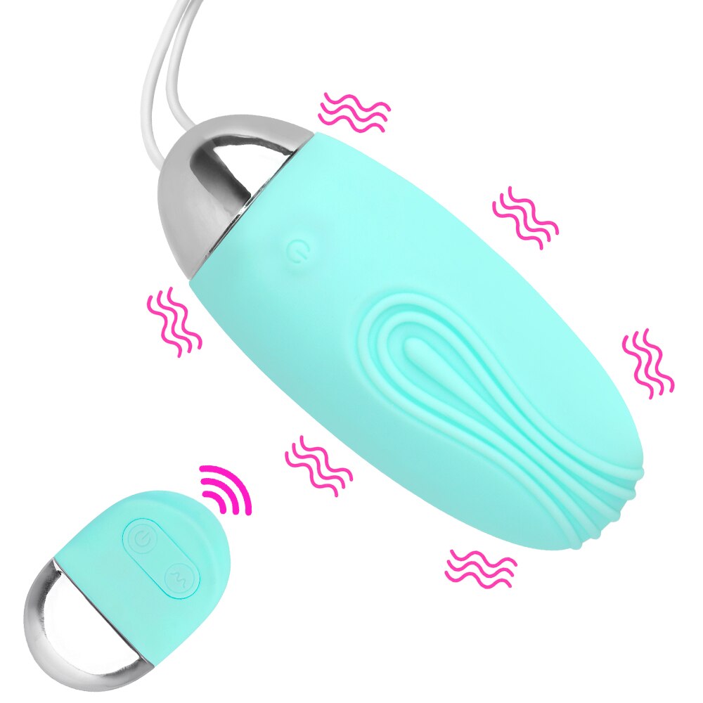 รีโมทคอนโทรลไร้สาย เครื่องนวดไข่สั่น 10 ระดับ ชาร์จ USB ของเล่นทางเพศสำหรับผู้หญิง กระตุ้นคลิตอริส จุด G เครื่องนวดช่องคลอด