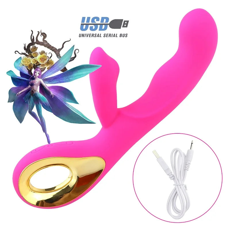 G Spot กระต่าย ดิลโด้ เครื่องสั่น สำหรับจุดจี เครื่องช่วยสำเร็จความใคร่ ของเล่นสำหรับผู้ใหญ่ ชาร์จด้วย USB ทรงพลัง ของเล่นทางเพศช่วยสำเร็จความใคร่สำหรับผู้หญิง กันน้ำ ผลิตภัณฑ์ทางเพศสำหรับผู้ใหญ่