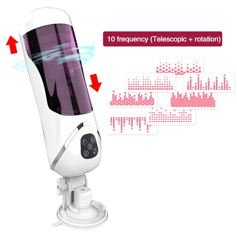 Powerful Automatic Telescopic Rotation Male Masturbator Voice Interaction Masturbator Cup Vagina Sex Toys for Men Adult Sex Shop