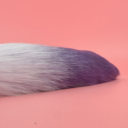 Metal with Gradient Color Fox Analplug Tail Flirting Anal Analplug Dilatation Ass Plug G Point Massage Masturbation Gay Sex Toys