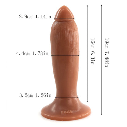 FAAK New Doubel Layer Silicone Butt Plug Soft Sucker Anal Dildo Male Masturbator Sex Toys Shop for Women Anus Vagina Stimulate