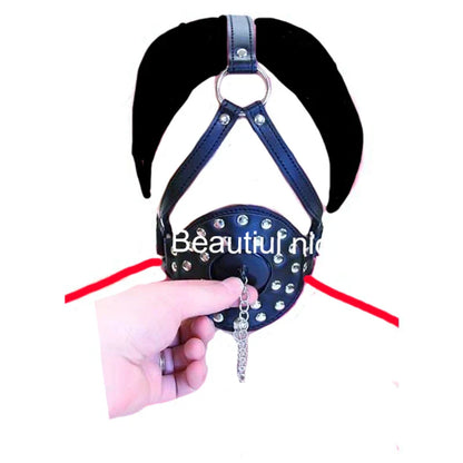 ห่วง/แมงมุม/บอลแก๊ก BDSM หน้ากากหนังปิดปาก. ผ้าปิดตาที่รัดตรึง.ของเล่นทางเพศ SM สำหรับคู่รัก