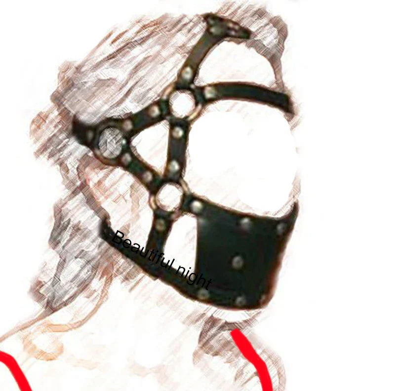 ห่วง/แมงมุม/บอลแก๊ก BDSM หน้ากากหนังปิดปาก. ผ้าปิดตาที่รัดตรึง.ของเล่นทางเพศ SM สำหรับคู่รัก