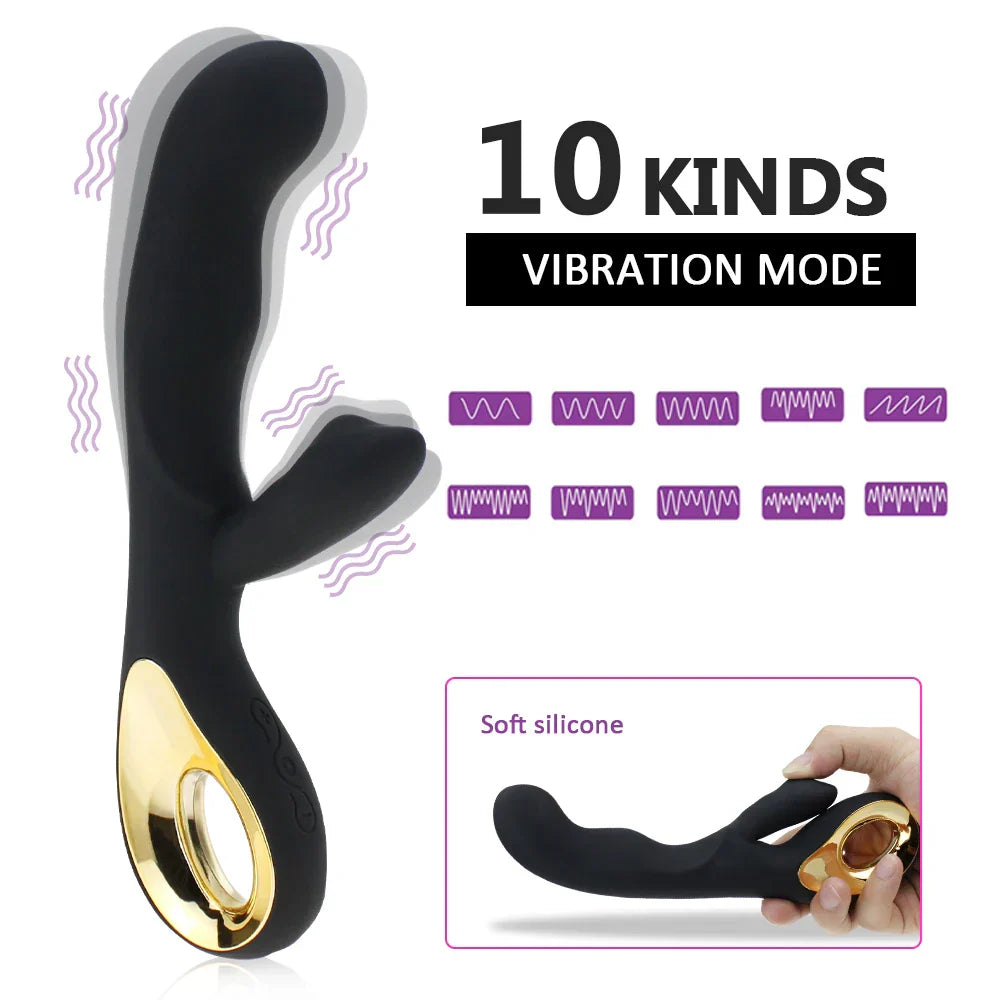 G Spot กระต่าย ดิลโด้ เครื่องสั่น สำหรับจุดจี เครื่องช่วยสำเร็จความใคร่ ของเล่นสำหรับผู้ใหญ่ ชาร์จด้วย USB ทรงพลัง ของเล่นทางเพศช่วยสำเร็จความใคร่สำหรับผู้หญิง กันน้ำ ผลิตภัณฑ์ทางเพศสำหรับผู้ใหญ่
