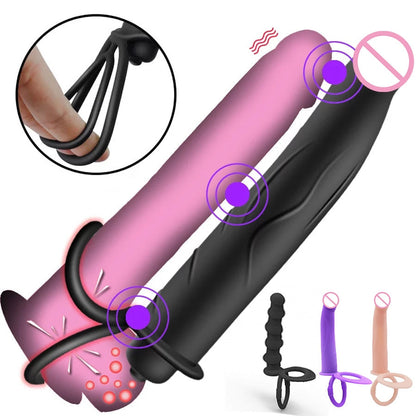 Adult Sexy Sex Toys for Women Couples BDSM Anal Butt Plug Penis Double Pene Strap on Dildo Vibrators G-Spot Vibrator Erotic Shop