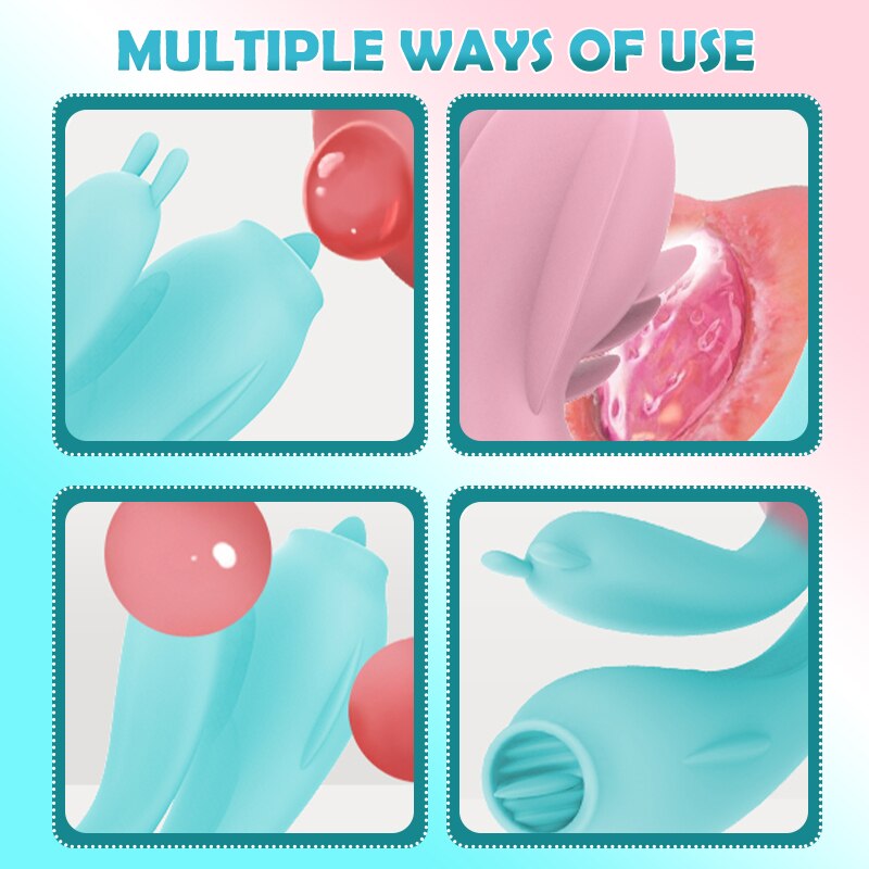 APP ควบคุมผู้หญิง Vibrators ลิ้นเลีย Clitoris Stimulator G Spot Massager Vibrating หญิง Masturbation