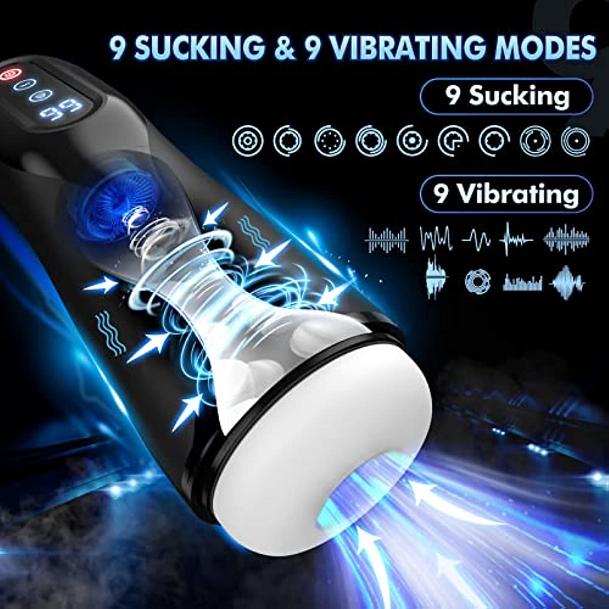อัตโนมัติชาย Masturbators 9ดูดและการสั่นสะเทือนความร้อนจริงอมควยหี Vaginas ผู้ใหญ่ชายเซ็กซ์ทอยสำหรับชาย18