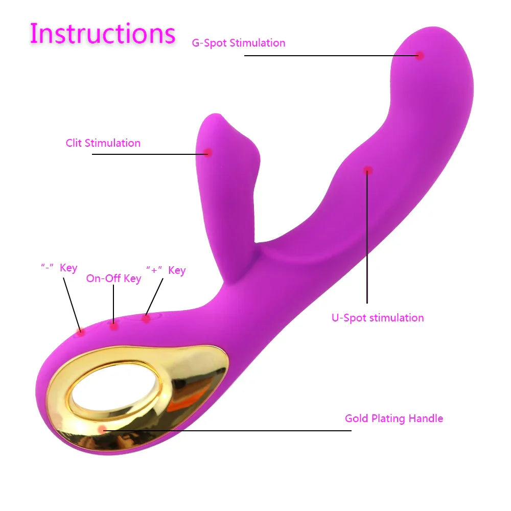 G Spot กระต่าย ดิลโด้ เครื่องสั่น สำหรับจุดจี เครื่องช่วยสำเร็จความใคร่ ของเล่นสำหรับผู้ใหญ่ ชาร์จด้วย USB ทรงพลัง ของเล่นทางเพศช่วยสำเร็จความใคร่สำหรับผู้หญิง กันน้ำ ผลิตภัณฑ์ทางเพศสำหรับผู้ใหญ่