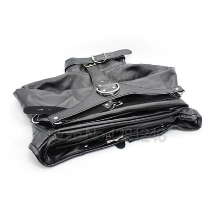 เสื้อกั๊กหนังสังเคราะห์ BDSM เกมสำหรับผู้ใหญ่ เสื้อกั๊กปรับได้ ชุดรัดเฟทิช รัดร่างกาย ของเล่นทางเพศสำหรับผู้หญิงและผู้ชาย