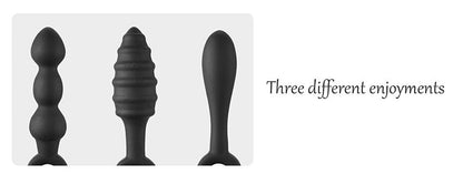 Silicone Butt Vagina Plug 3 In 1 Erotic Anal Sex Toy Anal Beads Butt Plug Anus Prostate Stimulator Massager Anal for Women Men
