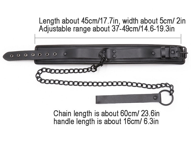 Bdsm Bondage Collar Genuine Leather and Iron Chain Link Metal Hole Slave Collars for Women Sex Toys for Couples Sex Restraints