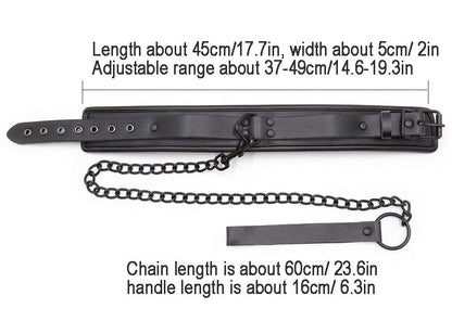 Bdsm Bondage Collar Genuine Leather and Iron Chain Link Metal Hole Slave Collars for Women Sex Toys for Couples Sex Restraints