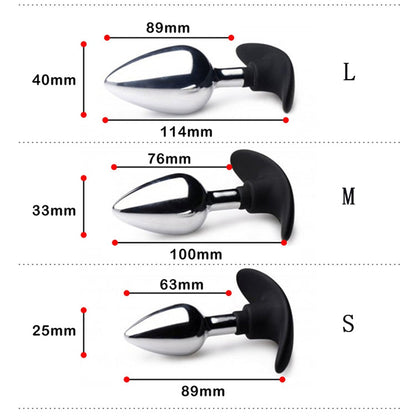 VETIRY Stainless Steel Butt Plug Anal Massager Spiral Beads Stimulation Thread Anal Plug Anus Sex Toy for Women Men SM Products