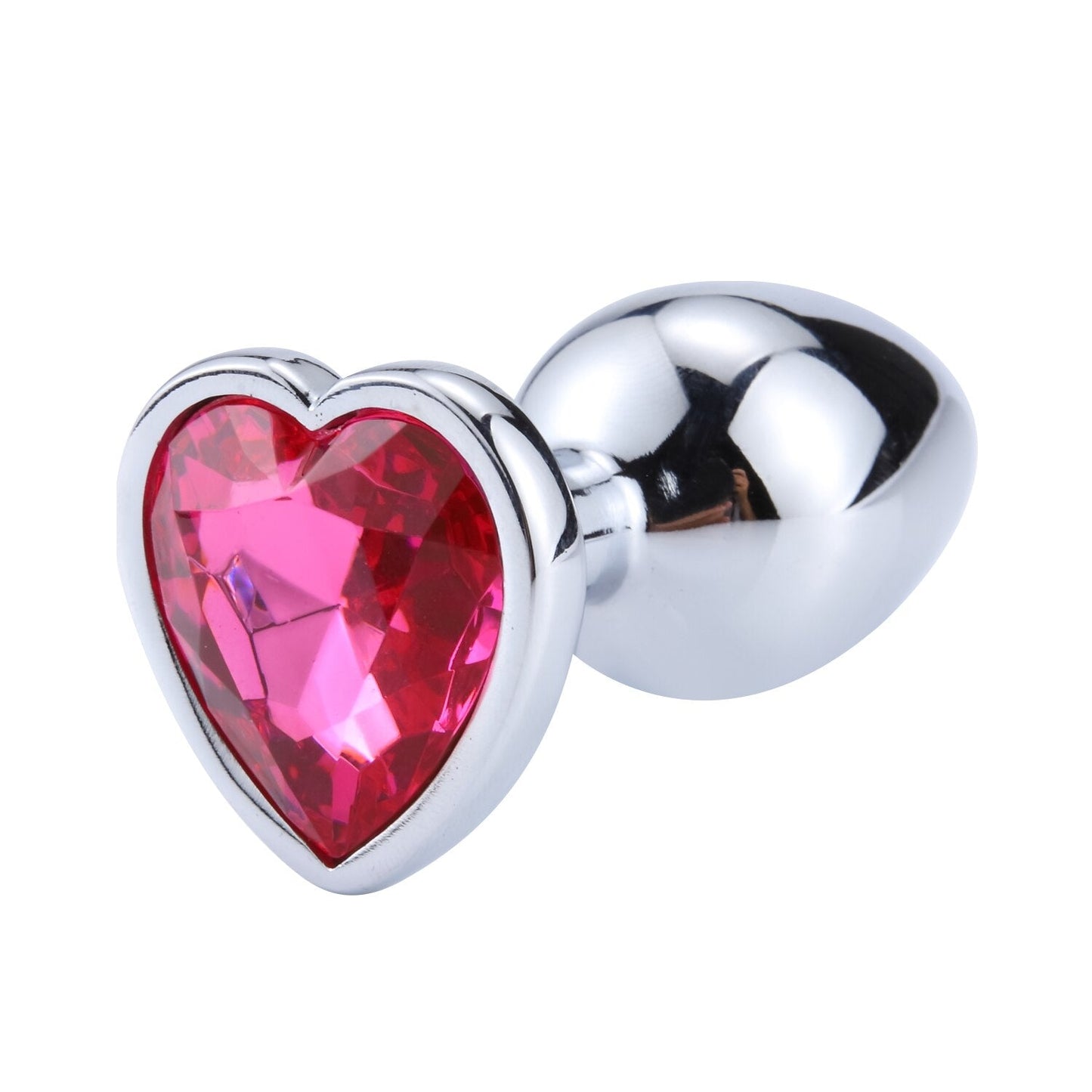 Heart Shaped Metal Anal Plug Sex Toys Stainless Smooth Steel Butt Plug Tail Crystal Jewelry Trainer for Women/Man Anal Dildo