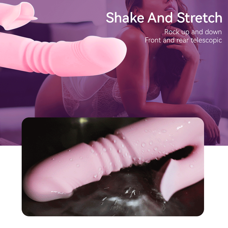 Heating Powerful Telescopic Vibrator for Women Tongue Licking Sex Toys Soft Silicone Clitoris Massage Stick Female Masturbators