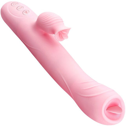 Heating Powerful Telescopic Vibrator for Women Tongue Licking Sex Toys Soft Silicone Clitoris Massage Stick Female Masturbators