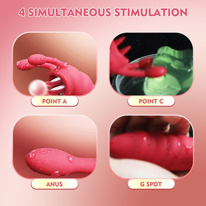 G-Spot Clitoral ช่องคลอดกระตุ้นลิ้นเลีย Vibrators สำหรับผู้หญิง