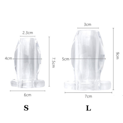 จุกเสียบทางทวารแบบกลวง ตัวขยายช่องทวารหนัก จุกเสียบก้น ช่องคลอดและสวนทวารเทียม ของเล่นทางเพศสำหรับผู้ชาย ผลิตภัณฑ์ทางเพศสำหรับเกย์