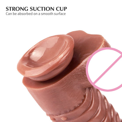 Huge Anal Plug Simulation Dildo Butt Plug with Powerful Sucker Female Masturbation Tool Thick Penis Erotic Sex Toys for Woman