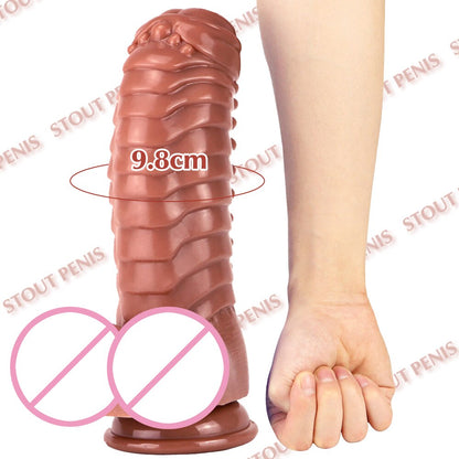Huge Anal Plug Simulation Dildo Butt Plug with Powerful Sucker Female Masturbation Tool Thick Penis Erotic Sex Toys for Woman